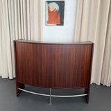 Scandinavian Modern Rosewood Dry Bar And Barstools Set By Dyrlund