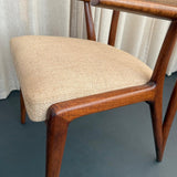 Mid-Century Modern Sculptural Walnut Armchairs By M. Singer & Sons