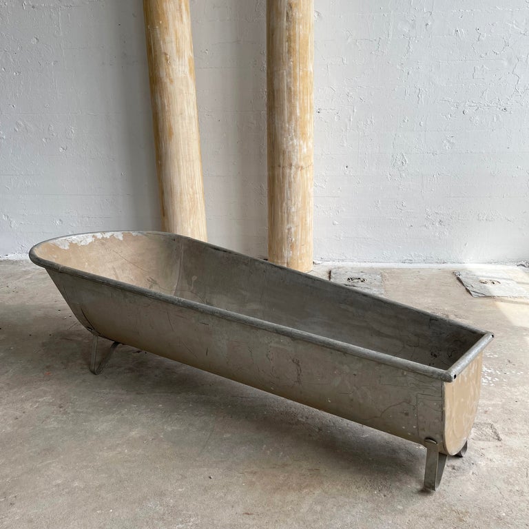Antique Rustic Galvanized Tin Cowboy Wash Tub cityFoundry