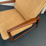 Danish Modern Oak Reclining Lounge Chair Ottoman Set By Ib Kofod-Larsen