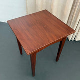 Mid-Century Modern Floating Top Walnut Side Table By Jens Risom