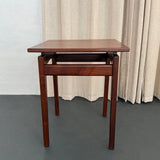 Mid-Century Modern Floating Top Walnut Side Table By Jens Risom