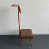 Customized Mid-Century Modern Walnut Valet Chair With Storage