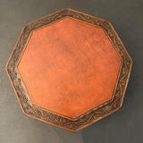 Romweber Furniture Co. Octagonal Oak And Leather Coffee Table