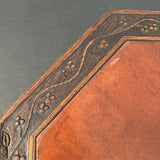 Romweber Furniture Co. Octagonal Oak And Leather Coffee Table