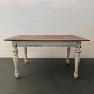 Antique Rustic Maple Farmhouse Dining Work Table