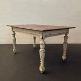 Antique Rustic Maple Farmhouse Dining Work Table