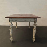 Antique Rustic Maple Farmhouse Dining Work Table