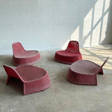 Pink Woven Outdoor Lounge Chairs By Monika Mulder For Ikea