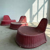 Pink Woven Outdoor Lounge Chairs By Monika Mulder For Ikea