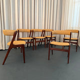 Scandinavian Modern "Fire" Chairs By Kai Kristiansen For Korup Stolefabrik