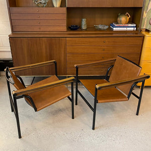 Le Corbusier, Pierre Jeanneret, Charlotte Perriand LC1 Chairs by Cassina