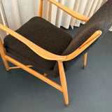 Pair Of Mid-Century Modern Finn Juhl Model 45 Style Open Armchairs