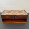 Danish Modern Rosewood And Tile Side Table Cabinet By Bornholm Møbelfabrik