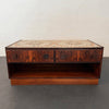 Danish Modern Rosewood And Tile Side Table Cabinet By Bornholm Møbelfabrik