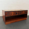 Danish Modern Rosewood And Tile Side Table Cabinet By Bornholm Møbelfabrik