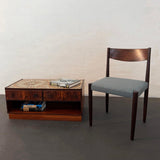 Danish Modern Rosewood And Tile Side Table Cabinet By Bornholm Møbelfabrik