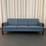 Scandinavian Modern Three Seat Rosewood Sofa By Selig