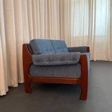 Scandinavian Modern Three Seat Rosewood Sofa By Selig