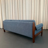 Scandinavian Modern Three Seat Rosewood Sofa By Selig