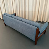 Scandinavian Modern Three Seat Rosewood Sofa By Selig