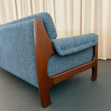 Scandinavian Modern Three Seat Rosewood Sofa By Selig