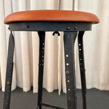 Industrial Angle Iron Train Station Switchboard Operator Stool