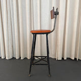 Industrial Angle Iron Train Station Switchboard Operator Stool