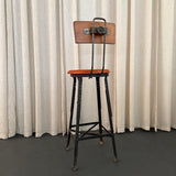 Industrial Angle Iron Train Station Switchboard Operator Stool