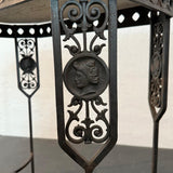 Neoclassical Revival Wrought Iron And Travertine Console Table