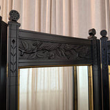Antique Eastlake Trifold Standing Floor Mirror Room Divider
