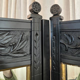 Antique Eastlake Trifold Standing Floor Mirror Room Divider