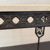 Neoclassical Revival Wrought Iron And Travertine Console Table