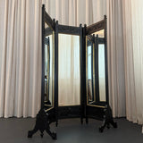 Antique Eastlake Trifold Standing Floor Mirror Room Divider