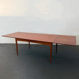 Danish Modern Teak Extension Dining Table By Selig