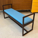 Mid Century Modern Lacquered Mahogany Bench