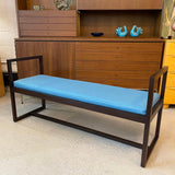 Mid Century Modern Lacquered Mahogany Bench