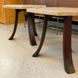 Pair Of Harvery Probber Hexagonal Terrazzo Side Tables
