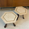 Pair Of Harvery Probber Hexagonal Terrazzo Side Tables
