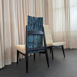 Pair Of Mid-Century Modern Highback Accent Chairs, Two-Tone Upholstery