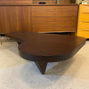 Mid-Century Modern Piano Shape Mahogany Coffee Table