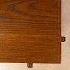 Rustic Mid-Century Modern Tiered Oak Side Table