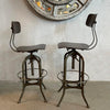 Pair Of Industrial Drafting Stools By Toledo Metal Furniture Co