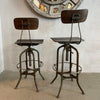 Pair Of Industrial Drafting Stools By Toledo Metal Furniture Co