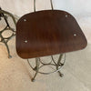 Pair Of Industrial Drafting Stools By Toledo Metal Furniture Co