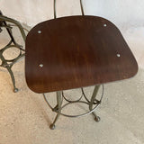 Pair Of Industrial Drafting Stools By Toledo Metal Furniture Co