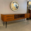 Midcentury Modern Ash And Laminate Console Credenza