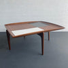 John Keal For Brown-Saltman Square Walnut And Laminate Checkered Coffee Table