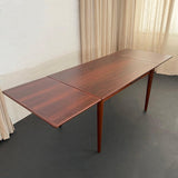 Scandinavian Modern Rosewood Extension Dining Table
