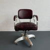 Industrial MId-Century Aluminum Leather Office Desk Chair By GoodForm